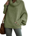 Women's High Collar Pullover Sweater