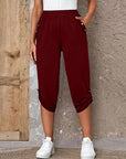 Fashion Casual Seven-Point Elastic Pants