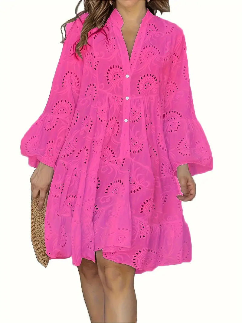 Elegant Hollow Pattern Dress