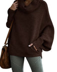 Women's High Collar Pullover Sweater