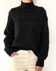 Women's High Collar Long Sleeve Sweater