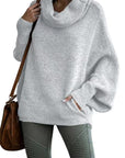 Women's High Collar Pullover Sweater