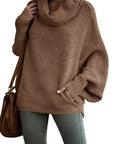 Women's High Collar Pullover Sweater