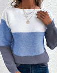 Versatile Long Sleeved Knitted Sweater