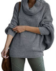 Women's High Collar Pullover Sweater