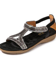 Hollow Triangle Soft Sandals