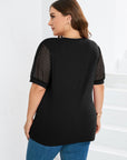 V-Neck Sleeve Belly Cover Top