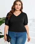 V-Neck Sleeve Belly Cover Top