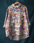 Elegant Long Sleeve Floral Shirt