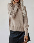 High Collar Knitted Sweater