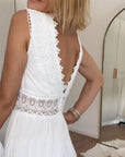 Lace V-neck tank dress