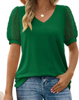 V-Neck Sleeve Belly Cover Top