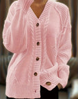 Women's Casual -Colored Cable Knit Cardigan