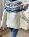 Classic sweater with Icelandic pattern