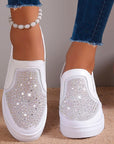 Women's Sneakers With White Crystals