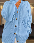 Women's Casual -Colored Cable Knit Cardigan