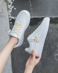 Birdie - Korean Lace-up Flat Sneakers