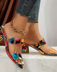 Colorful Sandals with Double Strap