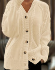 Women's Casual -Colored Cable Knit Cardigan