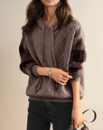 HOODED JACQUARD SWEATER