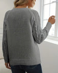 Solid Cable Knit Sweater for Women's