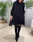 Casual Knee Length Dress with Long Sleeve