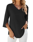 CARA - V-neck blouse