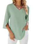 CARA - V-neck blouse