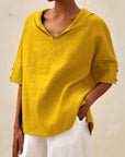 Women's Casual Linen V-Neck Shirt