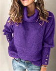 Women's Casual Mock Neck Sweater