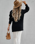 Women's Turtleneck Side-Slit Sweater